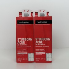 2 Neutrogena Stubborn Acne AM Face Treatment 2 oz Exp 11/27