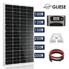 100W-300W Watt Solar Set Solarpanel Solarmodul Kit Mono für RV Camping Wohnwagen