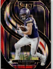 2024 Panini Select - Premier Level T.J. Hockenson #194 Black & Red Shock Prizm