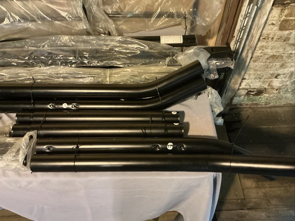 Hard To Find Walker Edison Premium Twin Over Bunk Bed Model #BTODBL Black - Image 3 of 4