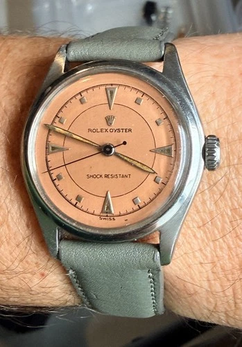 1952 ROLEX OYSTER ARMY MILITARY WW2 Ref 6144 CLEAN DIAL STAINLESS STEEL RUNS