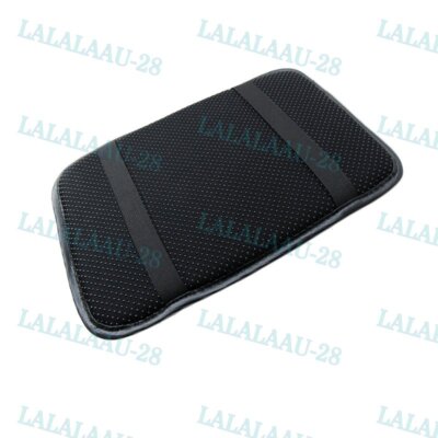 Center Console Armrest Cushion Mat Pad Cover – Carbon Fiber With White Embroidery For Chevy