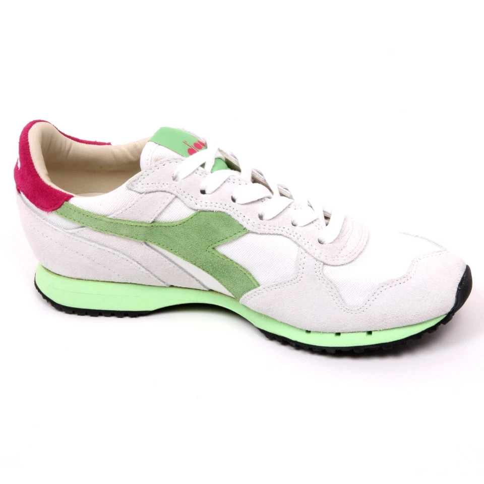 C9032 sneaker donna DIADORA HERITAGE TRIDENT scarpa bianco/verde shoe woman - Imagen 2 de 4