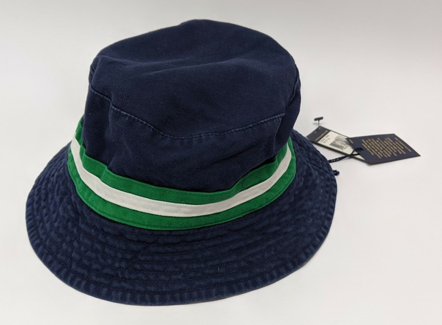 Polo Ralph Lauren Reversible Bucket Hat Plaid/Green Stripe S/M 6503329 | eBay