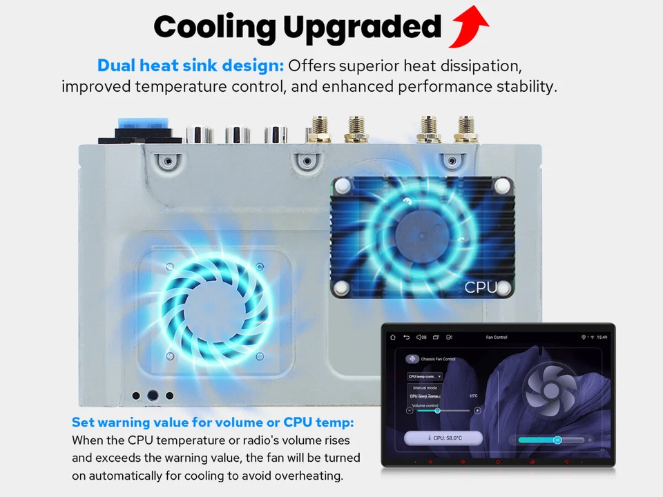 Android13 Qualcomm 8+128G 15,1 Zoll Android Tablet Autoradio mit schnellem Start - Bild 4 von 4