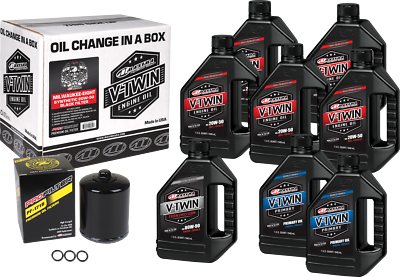 #ad #ad MAXIMA V Twin Oil Change Kit Syn M8 Black Filter 90 129018PB $106.59