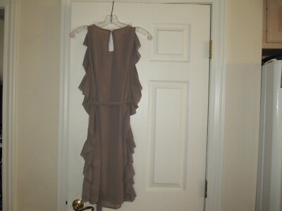 PINK MARTINI DRESS,M,WOMENS TAUPE DRESS,RUFFLES PARTY DRESS,FLOUNCY BOUNCY  DRESS | eBay