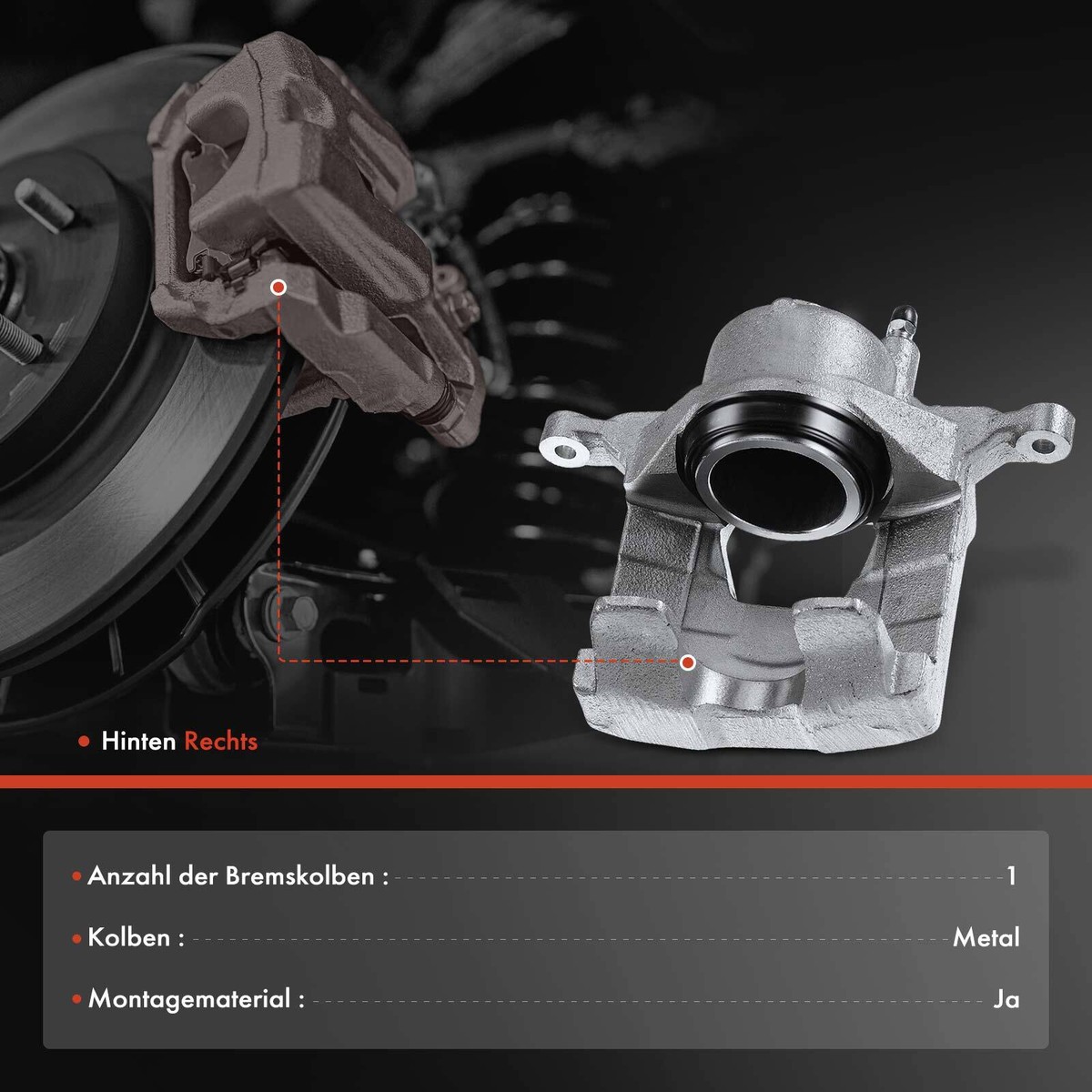 2 Pinze Freno Posteriori Sinistra/Destra Per CHEVROLET AVEO, CRUZE, OPEL ASTRA J - Senza Staffa