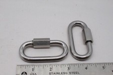  2 Stainless Steel 5/16" Quick Link Strap Connector Chain Repair Shackle D