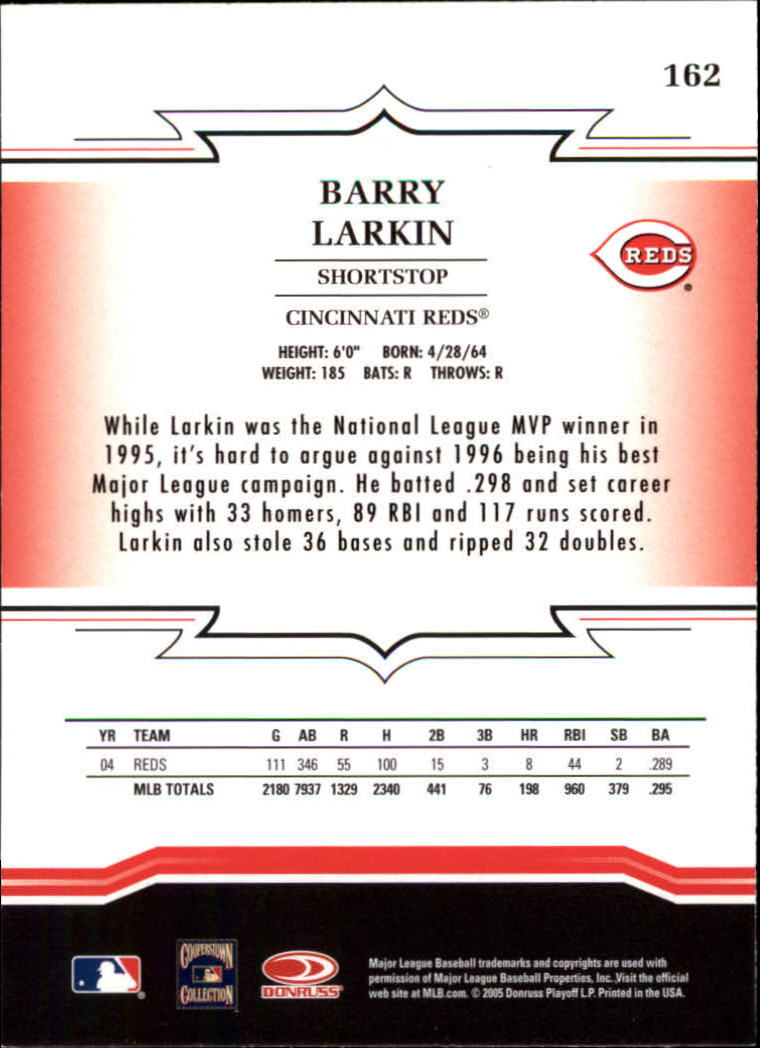 BARRY LARKIN THREADS COLLEGE GREATS サイン 2005 Throwback Threads #162 Barry Larkin - NM-MT | eBay