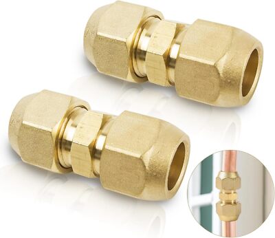 Kältemittelleitung Überwurfmutter Verbindungsnippel 1/4'' 3/8'' 1/2'' 5/8'' 3/4'' neu