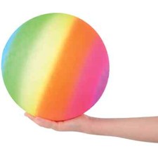 1 NEW KICKBALL DODGE BALL SOCCER RAINBOW 9" PVC PLAYGROUND RECREATION PARTY