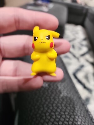 Tomy Nintendo Pokemon Mini 1.5''  Pikachu PVC Figure Angry Fighting Face