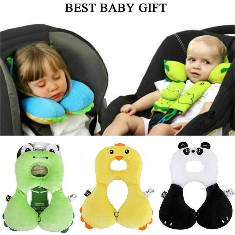 Kids Toddlers Car Seat U Shape Headrest Babys Travel Pillow Neck Support  30x20cm