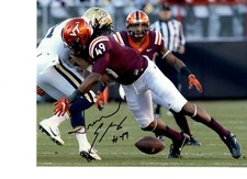 TREMAINE EDMUNDS VIRGINIA TECH HOKIES SIGNED 8X10 PHOTO W/COA #1