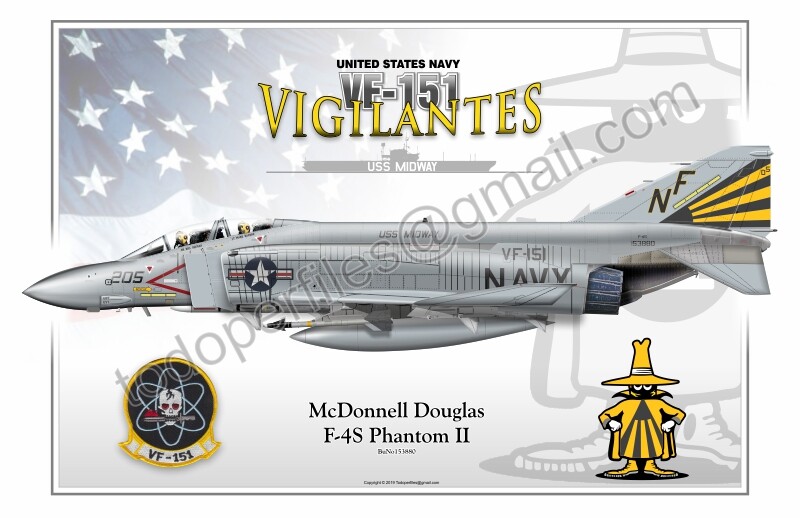 技MIX F-4J VF-151 Vigilamtes AC126 McDonnell Douglas - F-4S Phantom II -VF-151 