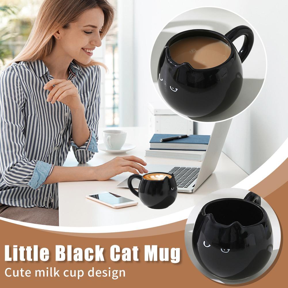 Cute Ceramic Cat Shaped Mug, Creative Hand Painted Coffee Milk Tea Cups Nov GXX
