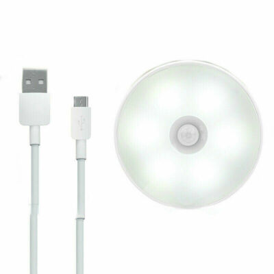 HOKOILN 6 Luci LED A Sensore Di Movimento Per Armadio, Ricaricabili A Batteria, Notte, Con Nastro Magnetico, Alluminio