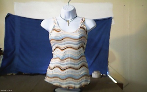 No Boundaries, girls scoop tank top, XS, New, swirl print.