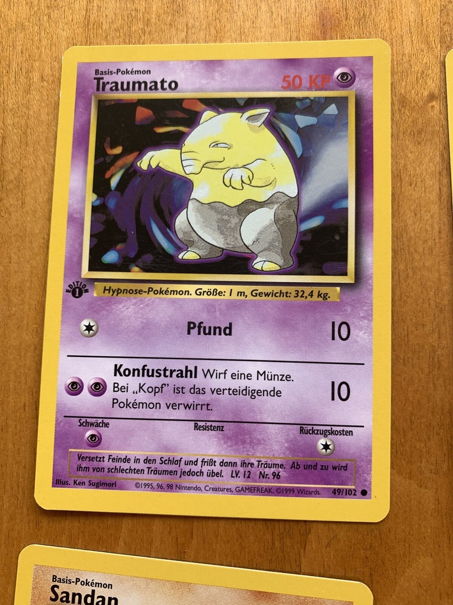 1st First Edition 1999 Vintage GERMAN Base Set NM Pokemon 9 Card Lot Non  holo | eBay