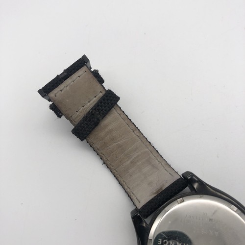 Armani Exchange AX1610 Black Dial Black Nylon Strap Chronograph Men's ...