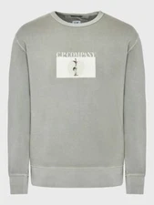 C.P. Company  o1y1224 Logo Sweatshirt in Grey  Size Large