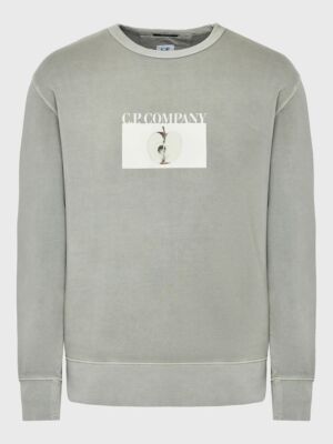C.P. Company  o1y1224 Logo Sweatshirt in Grey  Size Large