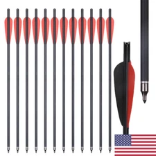 20'' Crossbow Bolts 8.8mm Carbon Arrows Archery Crossbow Hunting Shooting Target