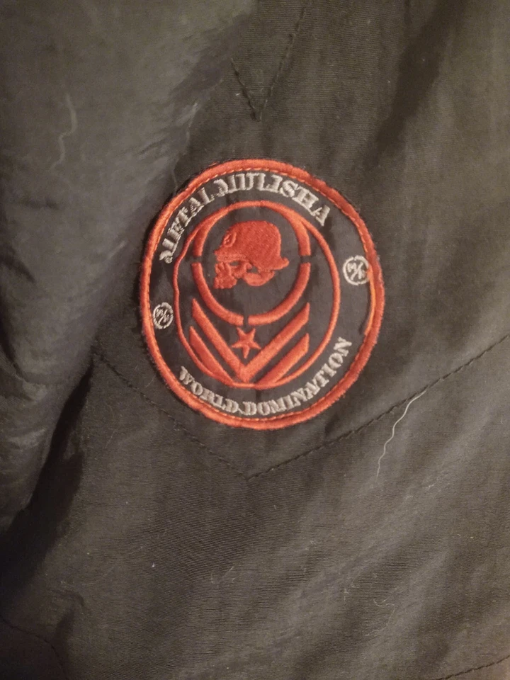 Chaqueta Mulisha de Metal de Colección para Hombres XL Negra Cremallera Completa Abrigo Calavera Raro Foto 2 de 4