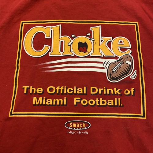 Smack Talk College Sports T Shirt Size 2XL Miami Choke Rivalry Joke - Picture 2 of 6