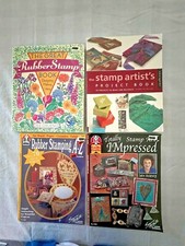 4 Assorted Books Rubber Stamping Art Crafts Projects Gifts