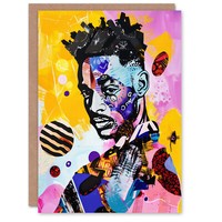 Afrikanischer Soul Boy Kultur PorträT Mixed Media Geburtstagskarte