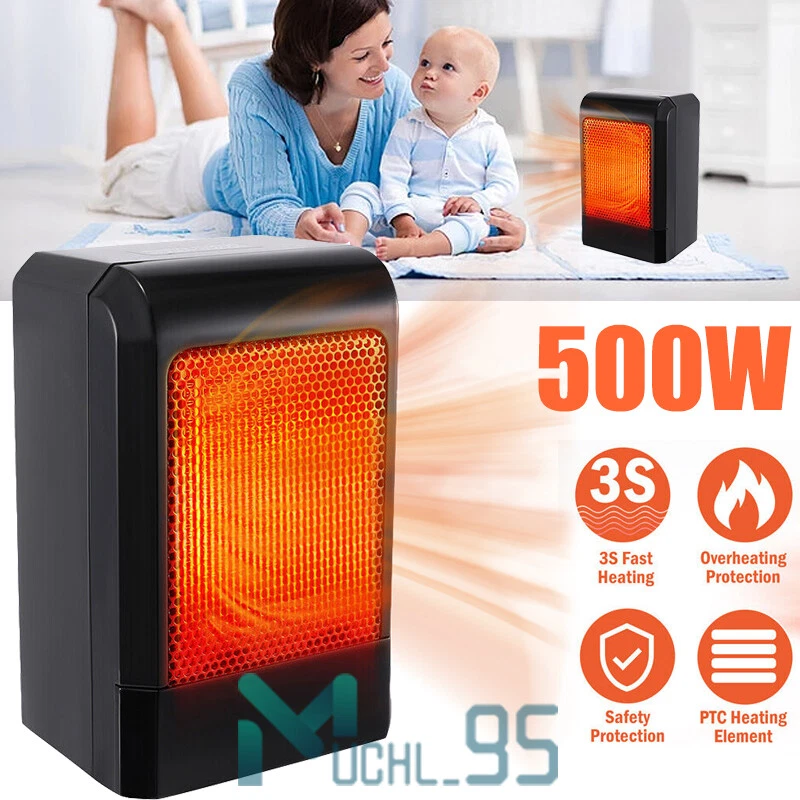 900W Mini Calentador Eléctrico de Enchufe, Calentador De Ventilador  Eléctrico Para El Hogar / Oficina, Calefactor Cerámico Calefacción,  Ventilador De Aire Caliente Eléctrico Calentadores Para Habitaciones