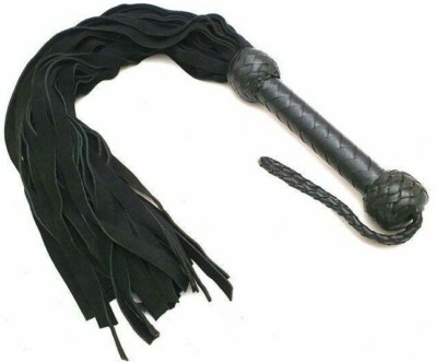 Handgefertigte Flogger/Peitsche aus echtem Wildleder