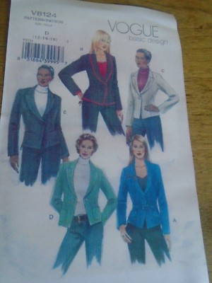 8124 MUSTER ''VOGUE 5 CREATIONS'' JACKE BLAZER 40 BIS 44