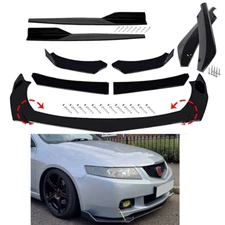 For Honda Accord Civic Front Bumper Lips Splitter Lower Spoiler Body Kit Glossy