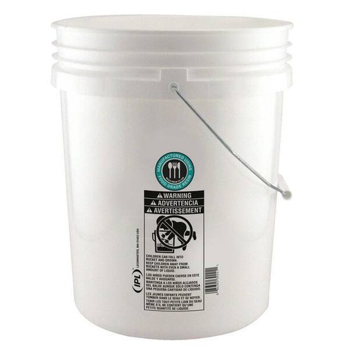 5 gal. White Plastic Food Safe Bucket - Picture 10 of 11