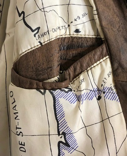 Vintage Global Identity G-lll Bomber Flight Jacket Brown Leather Sz Med. NICE!!! - Picture 5 of 9
