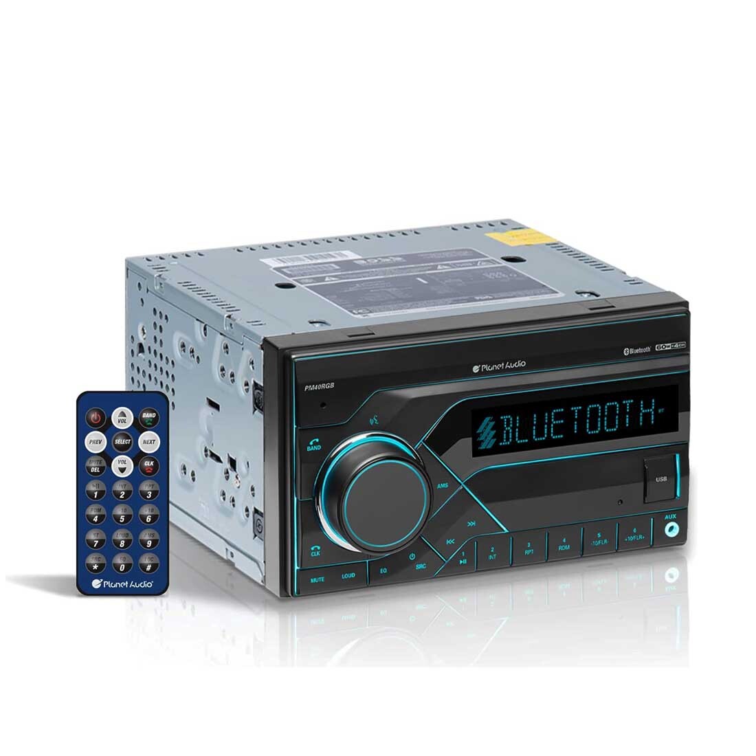 Planet Audio PM40RGB 2-DIN Bluetooth Mechless Digital Media