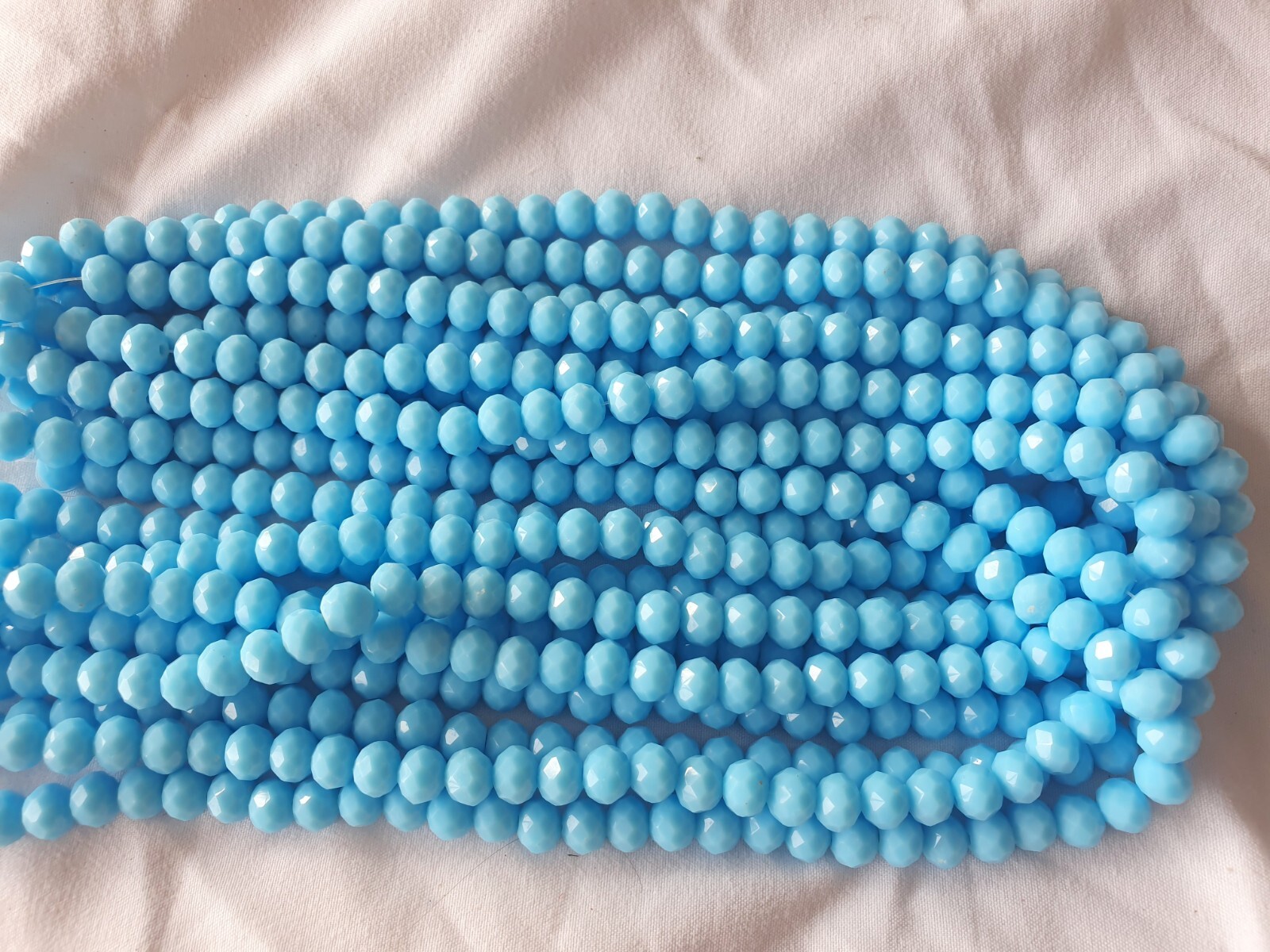 Joblot of 10strings (650 beads) 8mm turquoise Blue solid Crystal beads wholesale
