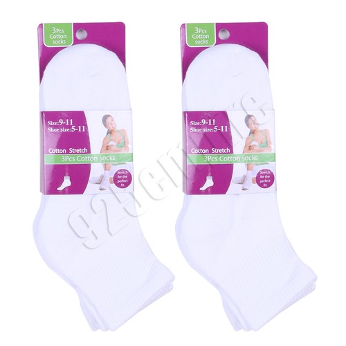 6 pares de calcetines de cuarto de tobillo para mujer con cojín atlético algodón talla 9-11 - Imagen 15 de 18