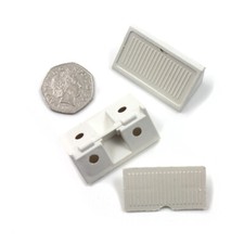 WHITE MODESTY FURNITURE BLOCKS WOODWORKING TRIANGLE FIXING CONNECTORS H1056