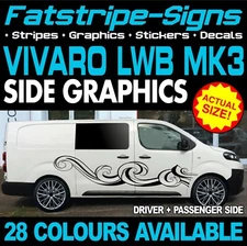 to fit VAUXHALL VIVARO MK3 LWB L2 GRAPHICS STICKERS DECALS STRIPES CAMPER VAN