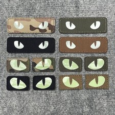 Tactical Military Combat Cats Eyes Patch, Glow In The Dark, Hook Backed Patches