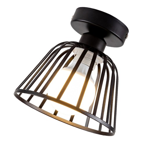 Iron Cage Chandelier Hallway Light Decorative Art Entrance Hanging - Picture 4 of 12