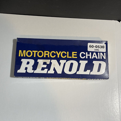 BSA TRIUMPH NORTON RENOLD 530 REAR DRIVE CHAIN 104 LINK 60-0530 U.K. MADE