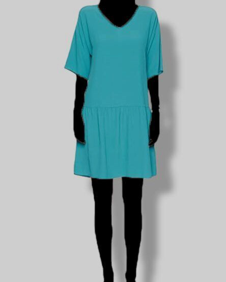 Eileen Fisher Womens Drop Waist Tie-Back Shirtdress Turquoise