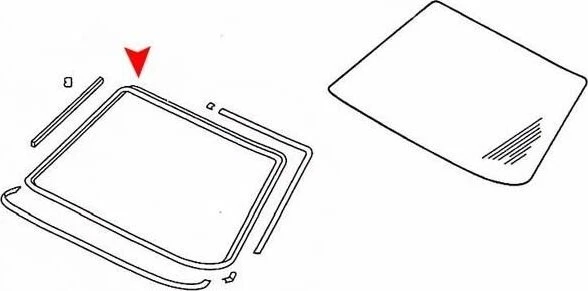 For 1979-1985 Mercedes-Benz 300TD Windshield Seal Front URO 1980 1981 1982 1983 - Image 2 of 2