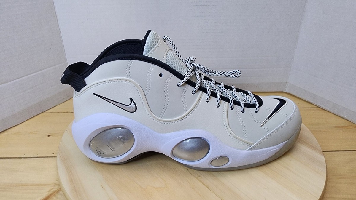 Nike Air Zoom Flight 95 Basketball Shoes Ivory Sail Black  display picture 1