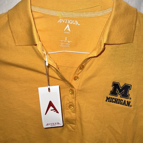 MICHIGAN WOLVERINES Golf Shirt Women’s SMALL NEW W/TAGS ANTIGUA NCAA OFFICIAL - Picture 2 of 5